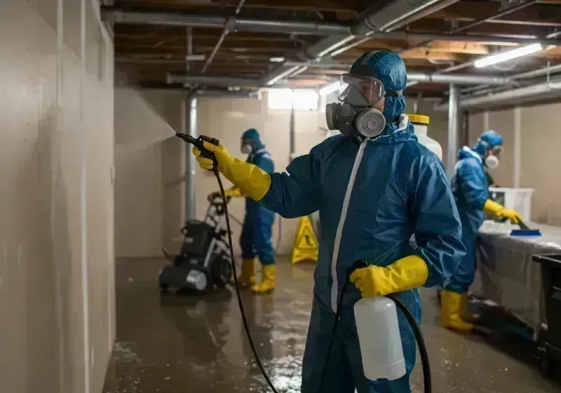 Basement Sanitization and Antimicrobial Treatment process in Plano, IL